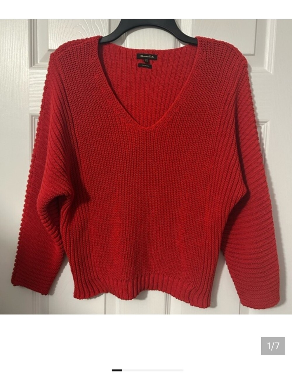 Massimo Dutti Red Knit Sweater size SMALL
